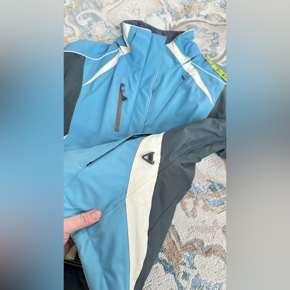 Super high quality Karbon unisex ski jacket size 10, bue, cream gray and orange. - Picture 6 of 8